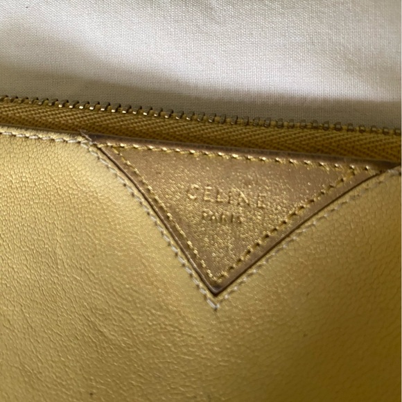 Authentic Celine Gold and Yellow Mini Pouch - Picture 5 of 5